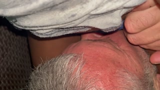 Pussy play on patio part 3