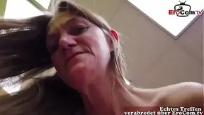 German housewife gives sloppy BJ in amateur porn casting