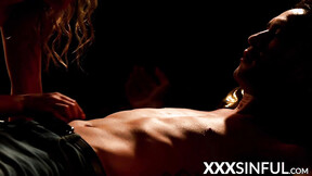 Passionate shaft sucking turns into pounding with creampie