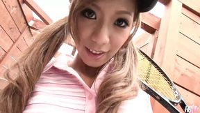 Japanese cutie Kei gets creampie in hot threesome