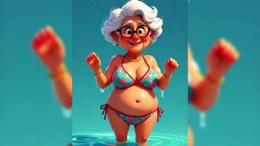 Granny Animation Sticky Mess