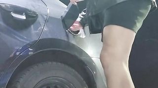 Mind-Blowing Sissyslut Unsheathes All at Gas Station