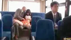 Public Bus - Naughty Oriental Girl and Dirty old man Wild Ride