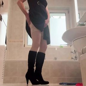 High heels and wrap dress - including my new negligee