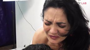 Threesome and Double Penetration for Two Slutty Brunette and American Toyboy with Hot Charlie Moon and Busty MILF Mary Rider
