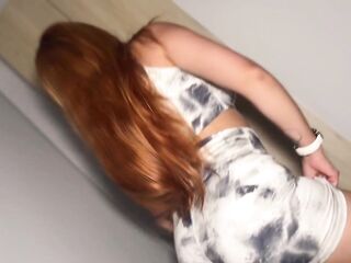 POV: Wicked Redhead Stepsister lets me RUB her Twat and Finish