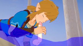 Zelda Yaoi link gets stuffed his mouth raw with anime cock