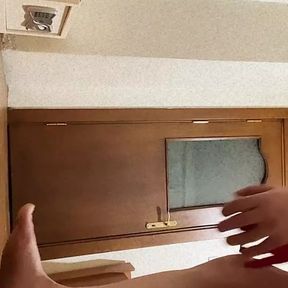 Fingering my ass through my red dress