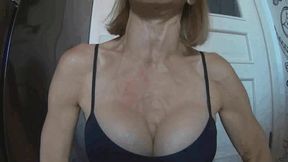 M MY VEINY CHEST AND BREAST N