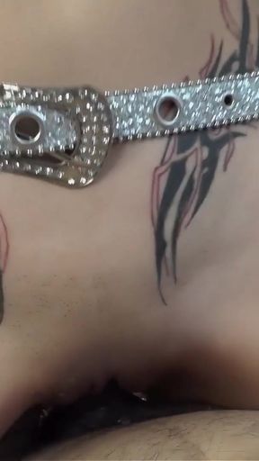 My stepsister sets me up and I help her come... slim gothic girl   Clip 3