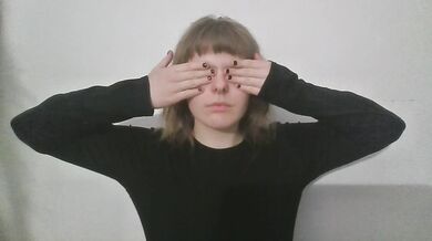 zakrywam sobie oczy uszy i usta - im covering my eyes ears and mouth