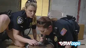 Black Criminal Is Arrested By Two Horny Milfs With Big Tits And Round Ass