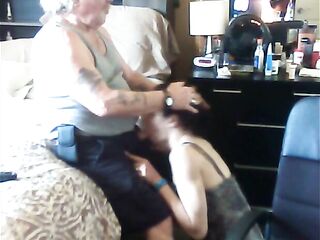 our friend’s daughter giving hubby a blow job