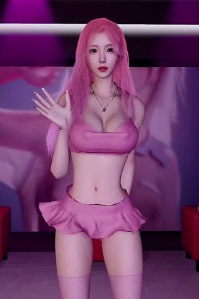 3D Cute Asian Babe Dance for You
