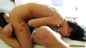 DTFsluts Abbie Maley and Cameron Canela lick each other