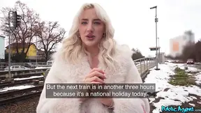British college blonde gets banged in public agent POV