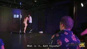 MILF gets down in a public strip club