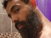 Taking a shower