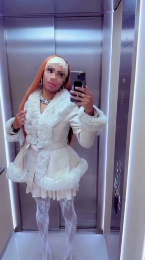 Do you like my white fur coat &amp; lace stockings or would you like to see whats beneath it?