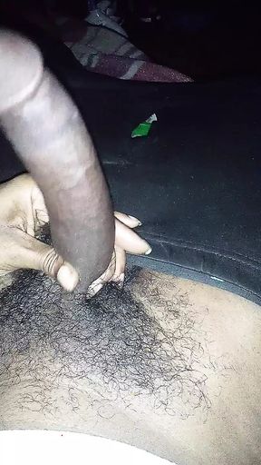 Hood thug jacking off BBC in the Bando