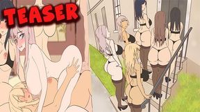 Teaser. 6 Girls Fucked A Guy Gangbang.(hentai 2025 ) With Car Toon