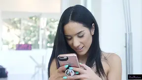 Slutty MILF gives a sloppy blowjob to her lucky hubby's friend