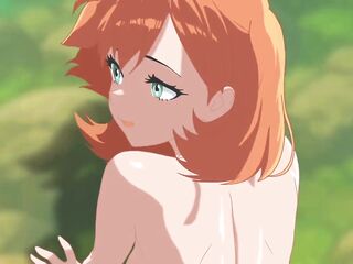 MISTY SUCKS AND SCREWS ASH’S MASSIVE SHLONG OUTDOORS. POKEMON MANGA ANIMATION