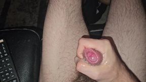 Playing with My Big Hard Dick Edging Cum and Smoking Fetish Cumshot