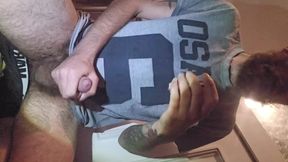 Playing with My Big Hard Dick Edging Cum and Smoking Fetish Cumshot