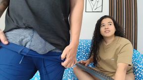 Hot Latinas enjoy horny kisses and big cock loving