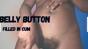 Bellybutton filled in cum