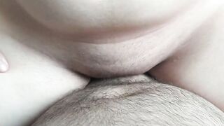 Milf with a huge melons rides my dick until long vagina cumshot