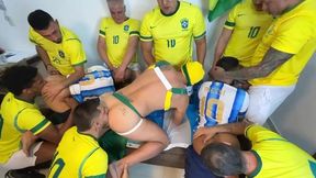 walterguess - surucopa - gangbang no ritimo da copa - jogadores dotados entrando com bola e tudo.