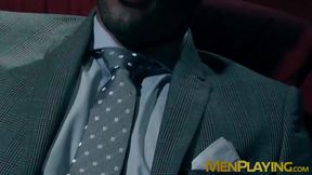 Sexy jock Darius Ferdynand fucked by classy hunks in 3way