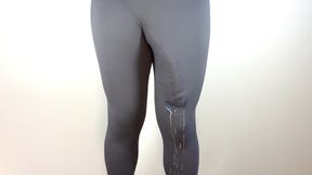 Big dick hands free cumshot in pants