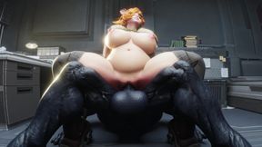 Squirrel Girl - Venom Relentlessly Drills Her Pussy