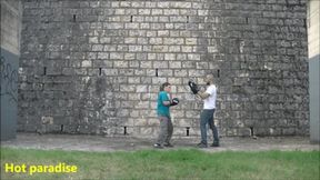 Female boxing training, under a bridge (Calsita & Bob45) HD