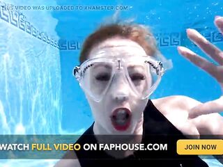 Underwater Wetsuit & Mask Fetish Filling, Bubbles & Breath Control