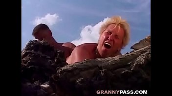 Painful Anal With German Granny