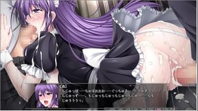 Meat Service Maid Gives Glittering Blowjob & Seductive Action In Senki Mystertia