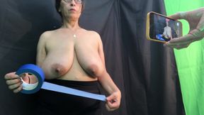 Saggy Tits Taped Selfie Cam