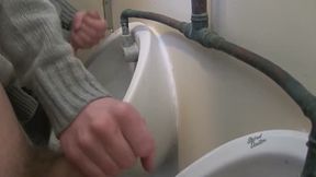 Raw fucked twink facialized on public bathroom floor