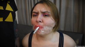 Penelope's Gagged Smoking Challenge