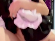 メイド服着た女の子にご奉仕してもらったあとのご褒美中出しがエロすぎる♡  手コキ/japanese/hentai/Asian/フェラ/コスプレ/中出し/巨根/巨尻