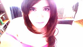 Sissy`s Naughty Exploration of Femininity: Lacy Lingerie & Fishnet Stockings