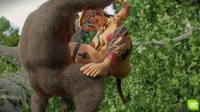 The Primordial Progeny - Tribal Fucked by Chimp