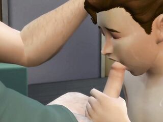 Dad Lessons For Him - Audio Erotica - Stepdad Bangs Son - Son Swallows Dad's Large Load - Sims XXX