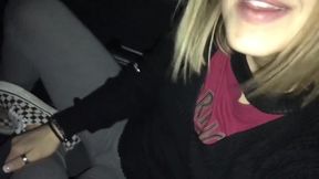 Risky Sloppy Car Horny Blowjob