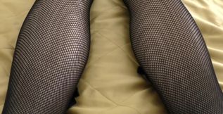 Under Shirt playing with her Big Boobs and Nipples bo not enough ... so rubbing her ass and pussy under sexy pantyhose