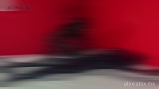 Latex slave: tied up on bed, Trailer - Gloomy Babe